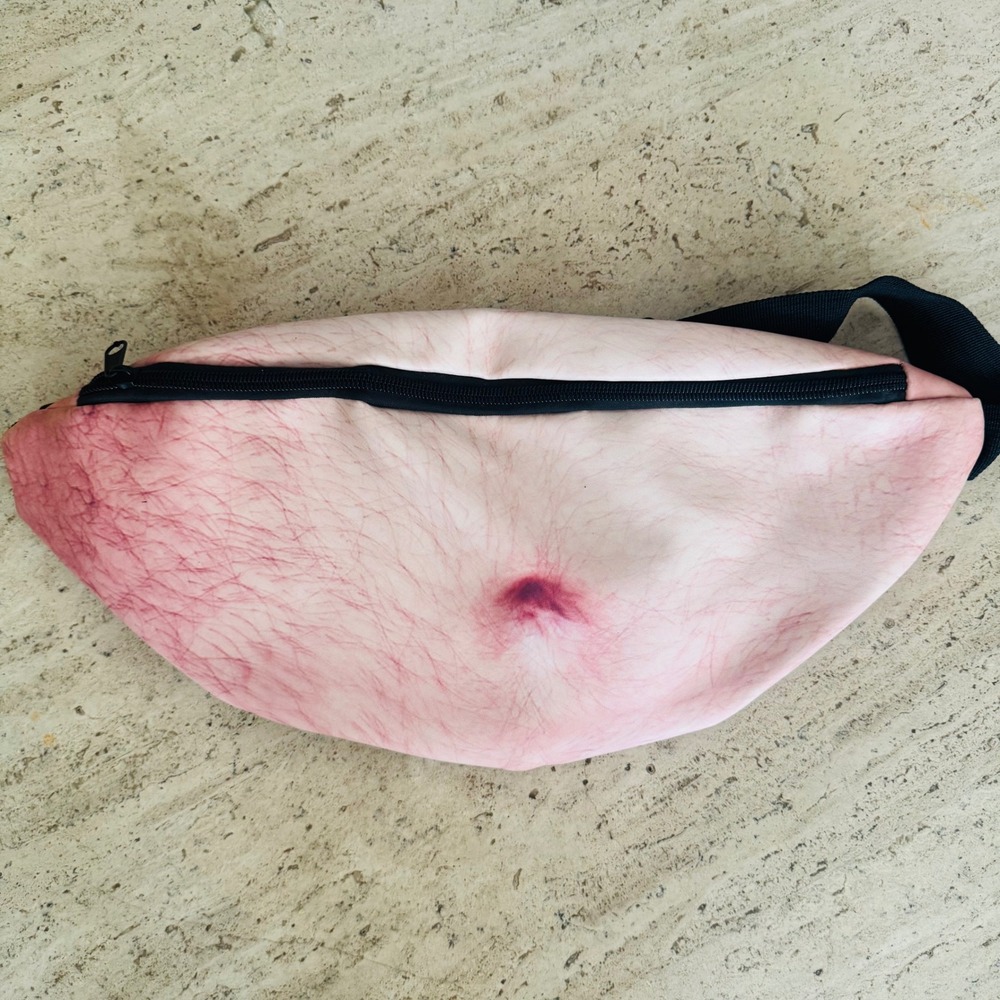Fanny Pack Funny‎ Gag Hairy Stomach Prank Belt Bag